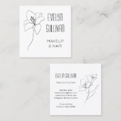 Carré Carte de visite de dessin jonquille (Devant / Derrière)