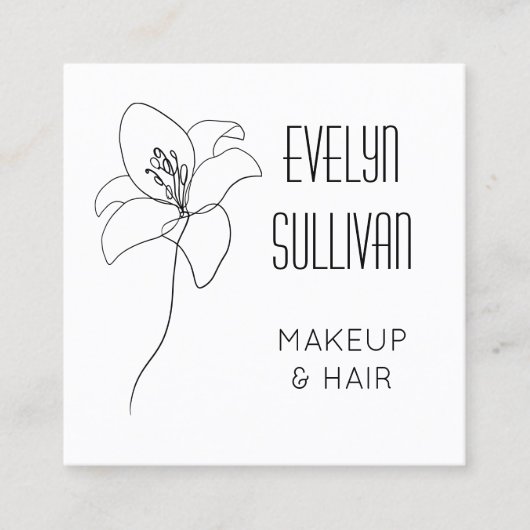 Carré Carte de visite de dessin jonquille (Devant)