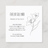 Carré Carte de visite de dessin jonquille (Dos)