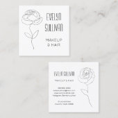 Carré carte de visite de dessin rose (Devant / Derrière)