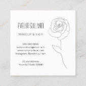 Carré carte de visite de dessin rose (Dos)