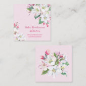 Carré carte de visite de fleur de pomme (Devant / Derrière)