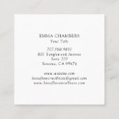 Carré Carte de visite de fleurs de lotus de guérison hol (Dos)