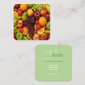 carré carte de visite de fruits frais (Devant / Derrière)