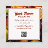 Carré Carte de visite de fruits frais (Dos)