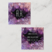 Carré carte de visite de géode (Devant / Derrière)