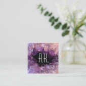 Carré carte de visite de géode (Debout devant)