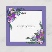 Carré Carte de visite de guirlande de fleurs (Dos)
