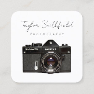 Carré Carte de visite de la photographie de caméra de fi