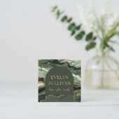 Carré Carte de visite de l'agate verte et de l'arc (Debout devant)