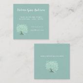 Carré Carte de visite de l'arbre cardiaque de la menthe (Devant / Derrière)