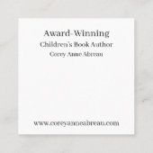 Carré Carte de visite de l'auteur (Dos)