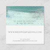 Carré Carte de visite de lavage turquoise aquarelle (Dos)