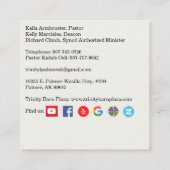 Carré Carte de visite de l'église luthérienne de Trinité (Dos)