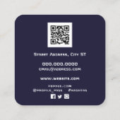 Carré Carte de visite de lentille Sky  (Dos)