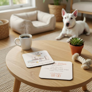 Carré Carte de visite de l'entraîneur de chiens