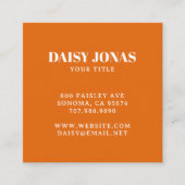 Carré Carte de visite de lignes de vague psychédélique r (Devant)