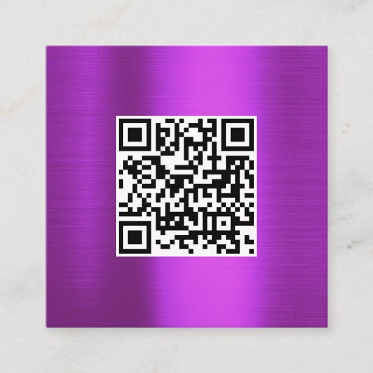Carré Carte de visite de logo commercial de code QR en m (Devant)