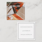 Carré Carte de visite de machine à écrire Copywriter per (Devant / Derrière)