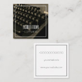 Carré Carte de visite de machine à écrire Copywriter per (Devant / Derrière)