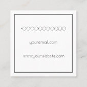 Carré Carte de visite de machine à écrire Copywriter per (Dos)