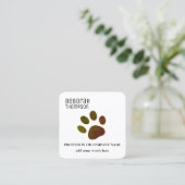 Carré Carte de visite de mâchoires pour chien de compagn (Debout devant)