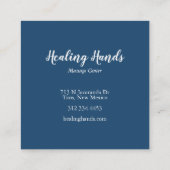 Carré carte de visite de main de guérison (Dos)