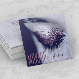 Carré Carte de visite de maquillage gris yeux