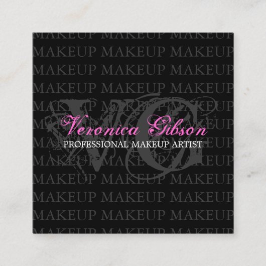 CARRÉ CARTE DE VISITE DE MAQUILLEUR (Devant)