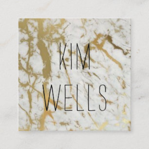 Carré carte de visite de marbre d'or