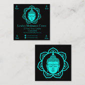 Carré Carte de visite de méditation bouddhiste (Devant / Derrière)