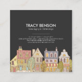 Carré Carte de visite de mise en scène de l'arrière-plan (Dos)