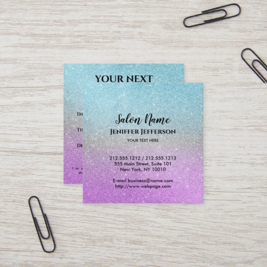 Carré Carte de visite de nomination (Devant/Arrière en situation)