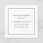 Carré Carte de visite de Parties scintillant Neon (Dos)