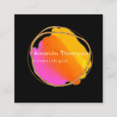 Carré Carte de visite de Parties scintillant Neon (Devant)