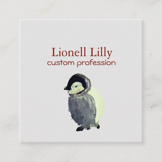 Carré Carte de visite de pingouin (Devant)