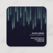 Carré carte de visite de programmeur informatique (Dos)