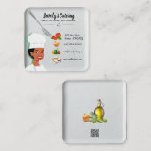 Carré carte de visite de restauration (Devant / Derrière)