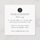 Carré Carte de visite de restauration (Dos)