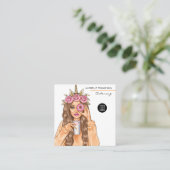 Carré Carte de visite de restauration (Debout devant)