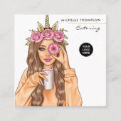 Carré Carte de visite de restauration (Devant)