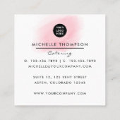 Carré Carte de visite de restauration à thème Café (Dos)