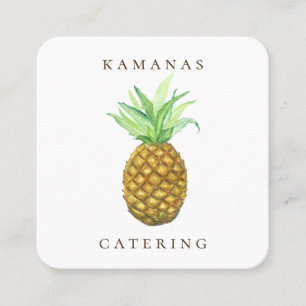 Carré Carte de visite de restauration d'île d'ananas