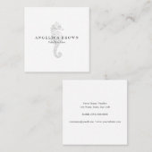 Carré Carte de visite de Seahorse (Devant / Derrière)