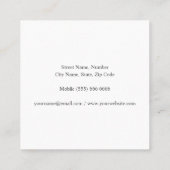 Carré Carte de visite de Seahorse (Dos)