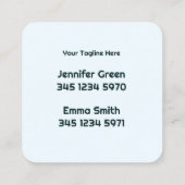 Carré Carte de visite de services de nettoyage de noms m (Dos)