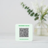 Carré Carte de visite de site Web de nom de code QR - Ch (Debout devant)