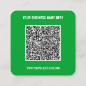 Carré Carte de visite de site Web de nom de code QR - Ch (Dos)