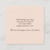 Carré Carte de visite de Symbole Univers Mandala (Dos)