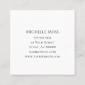 Carré Carte de visite de tournesol jaune bois rustique (Dos)